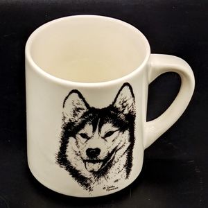 Vintage Siberian Husky Mug Cindy Farmer Coffee Cup